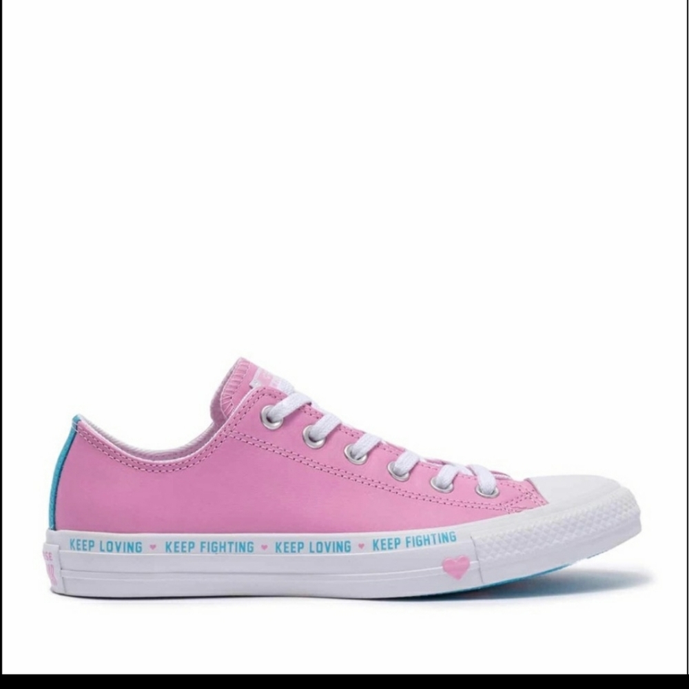 Converse pink and blue vday shoes